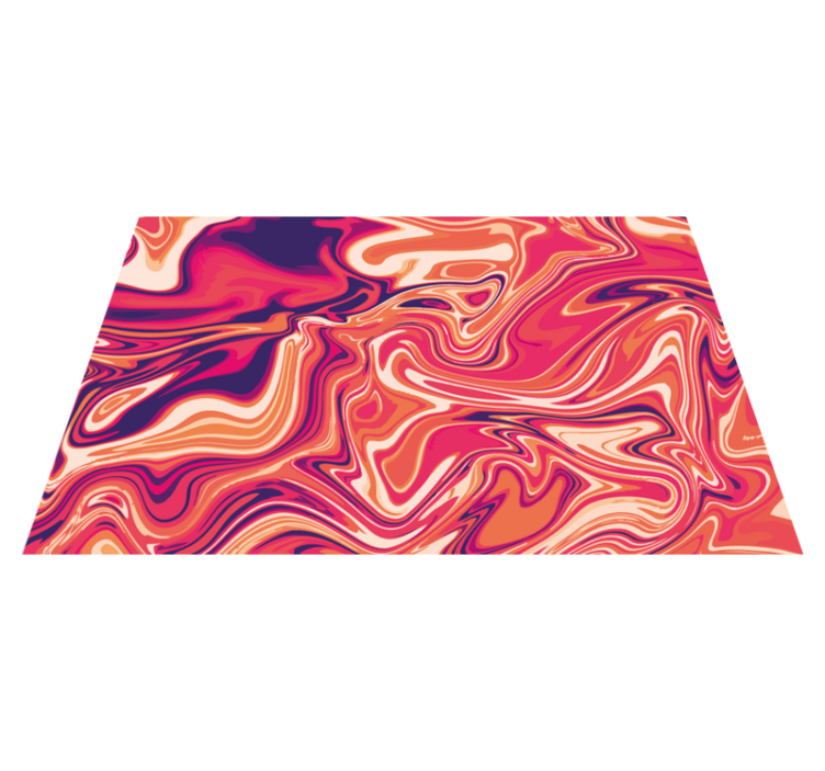 모던 효과 비닐 카펫 생생한 소용돌이 무늬 - TenStickers