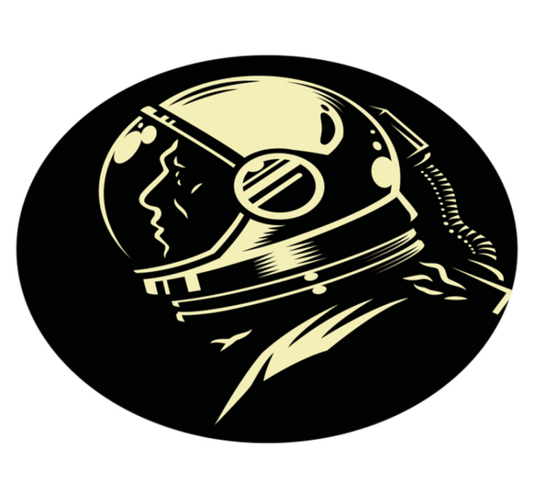 빈티지 흑백 우주인 침실 깔개 - TenStickers