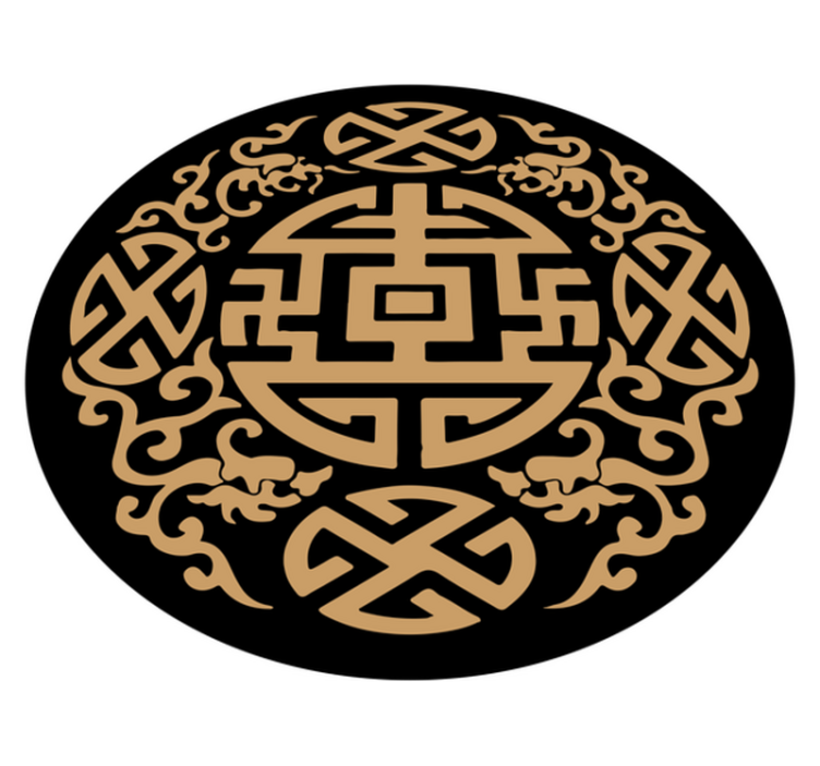 비닐 카펫 게시판 문화적 상징 모티프 - TenStickers