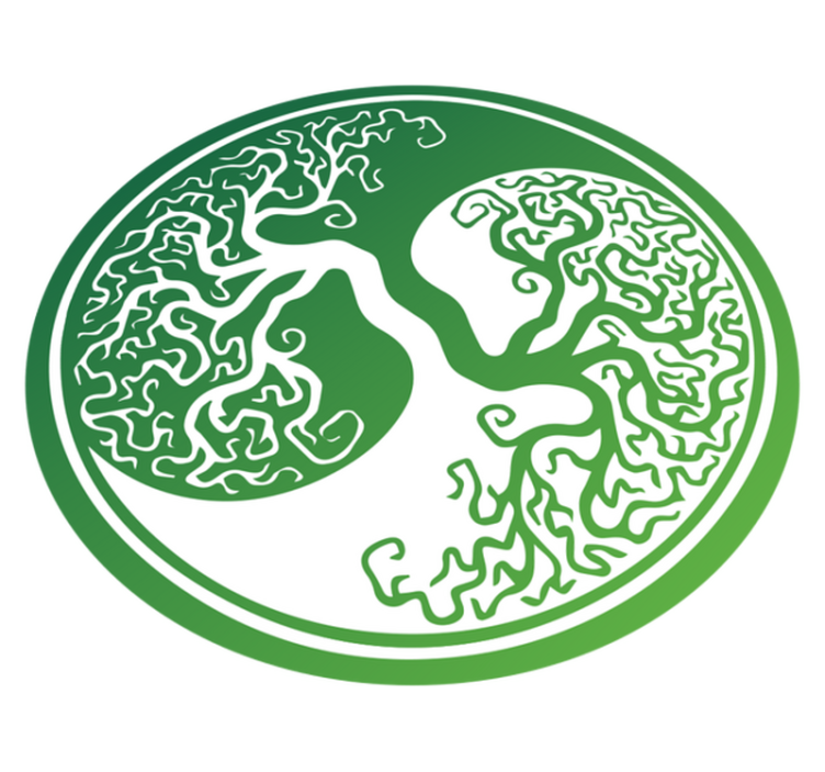 비닐 카펫 자연 복잡한 나무 디자인 - TenStickers