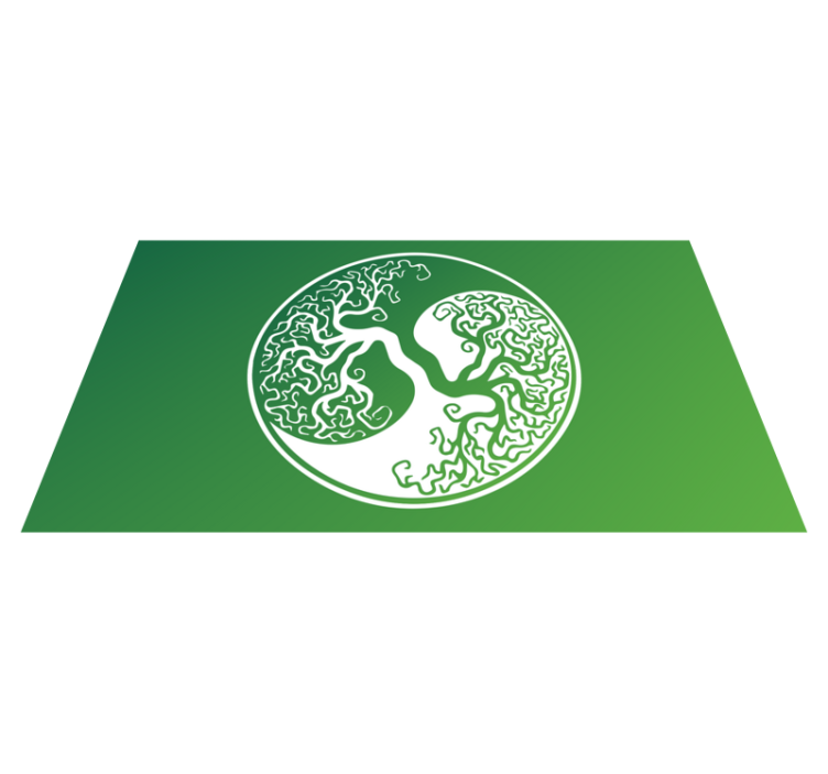 비닐 카펫 자연 나무 실루엣 원 - TenStickers