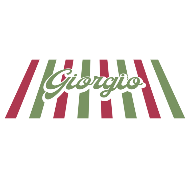 이름이있는 비닐 카펫 이탈리아 국기 - TenStickers