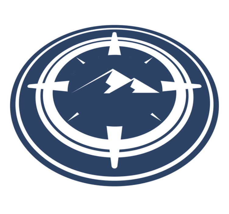 비닐 카펫 게시판 나침반 산 디자인 - TenStickers