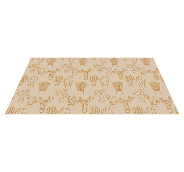 비닐 카펫 꽃과 식물 선인장 일러스트 - TenStickers