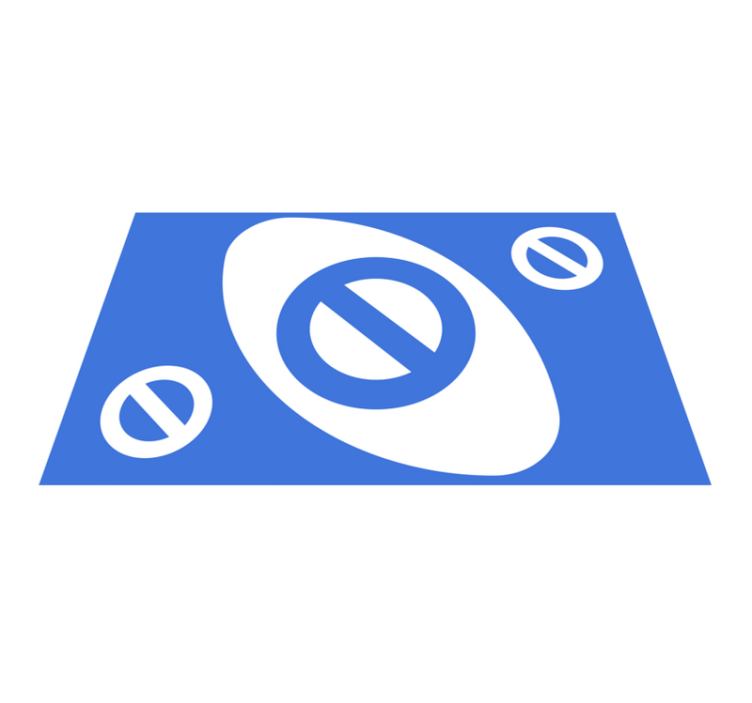 어린 이용 비닐 카펫 파란색 원형 그래픽 - TenStickers