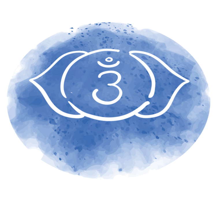 만다라 비닐 카펫 차분한 파란색 심볼 - TenStickers