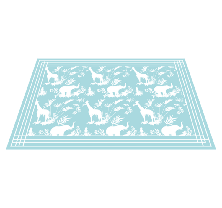 비닐 카펫 보육 정글 사파리 장면 - TenStickers