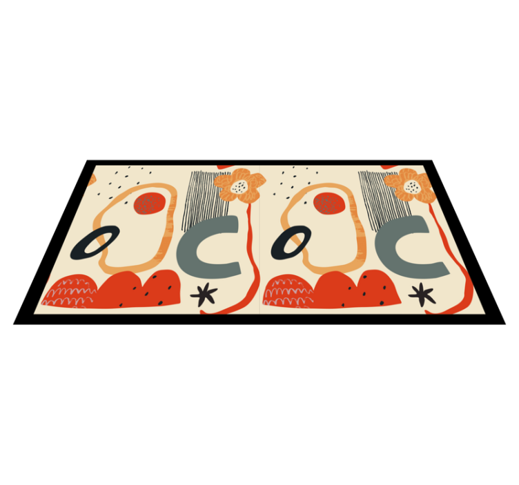 모던 효과 비닐 카펫 대담한 꽃 요소 - TenStickers