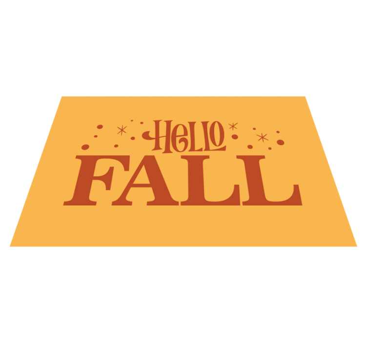 문구와 함께 비닐 양탄자 가을의 기운을 환영합니다 - TenStickers