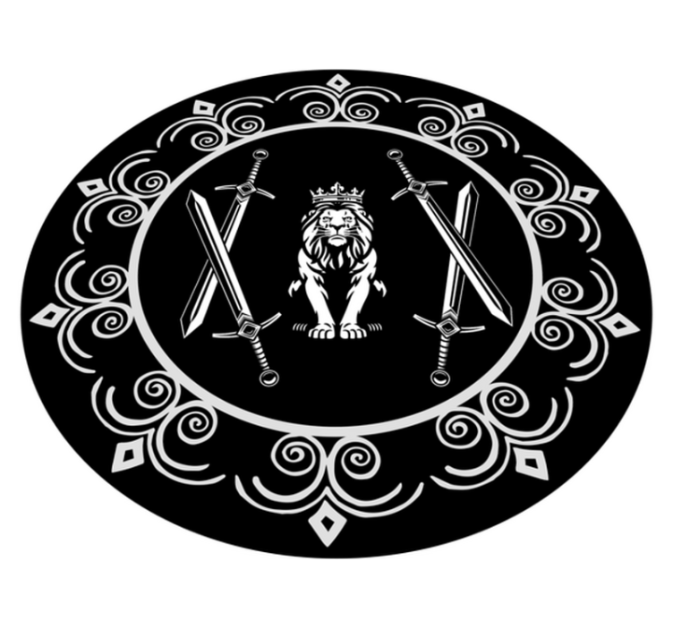 비닐 카펫 게시판 위엄 있는 사자 상징 - TenStickers