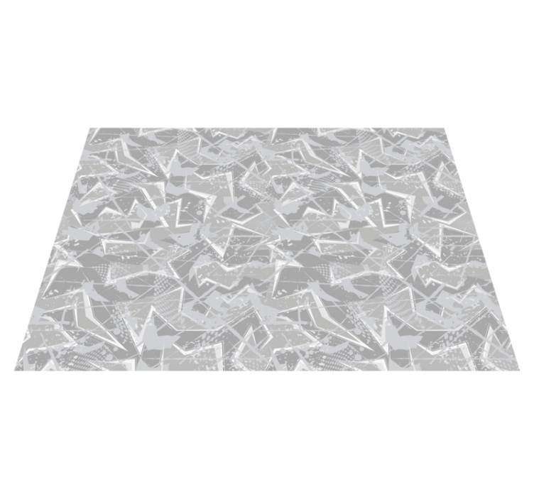 회색 80's 고급 그래픽 빈티지 깔개 - TenStickers