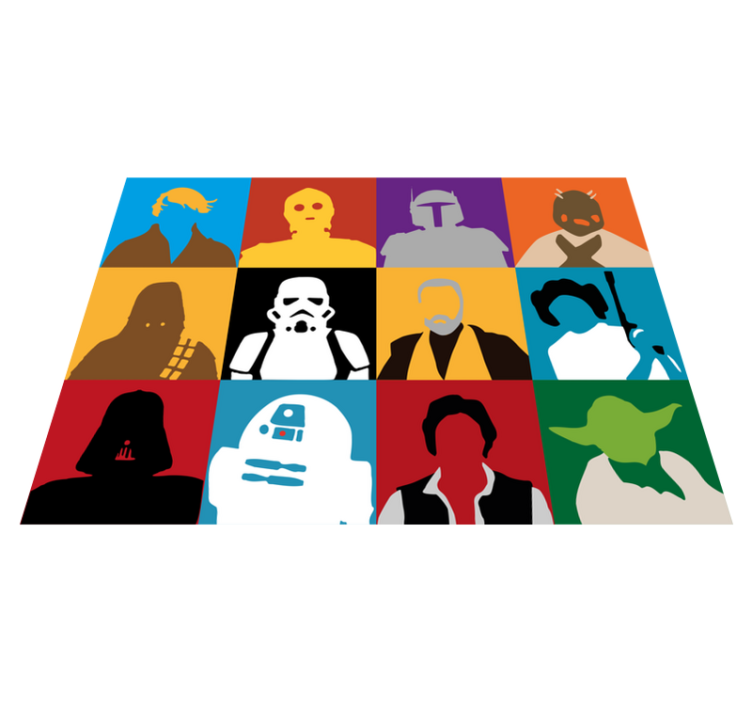 어린 이용 비닐 카펫 아이코닉 캐릭터 실루엣 - TenStickers