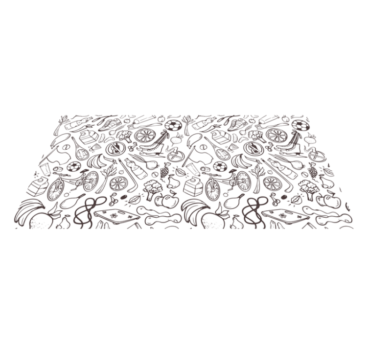 어린 이용 비닐 카펫 활동적인 라이프스타일 아이콘 - TenStickers