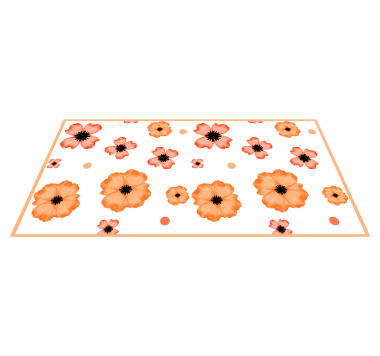 비닐 카펫 꽃과 식물 패턴 배경 - TenStickers