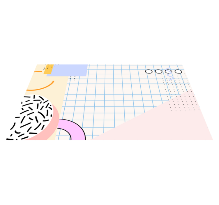 기하학적 효과 비닐 카펫 현대 추상 - TenStickers