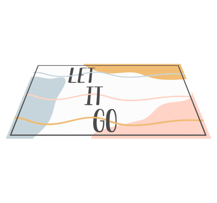 문구와 함께 비닐 양탄자 놓아줘 - TenStickers