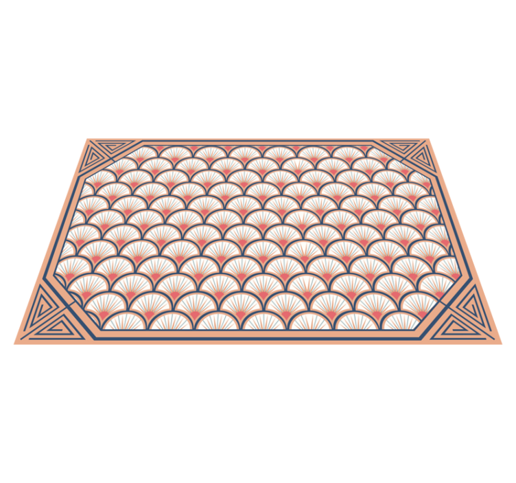 아트 데코 보라색 핑크 패턴 타일 카펫 - TenStickers