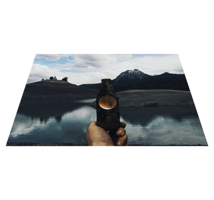 비닐 카펫 자연 병의 달빛 풍경 - TenStickers