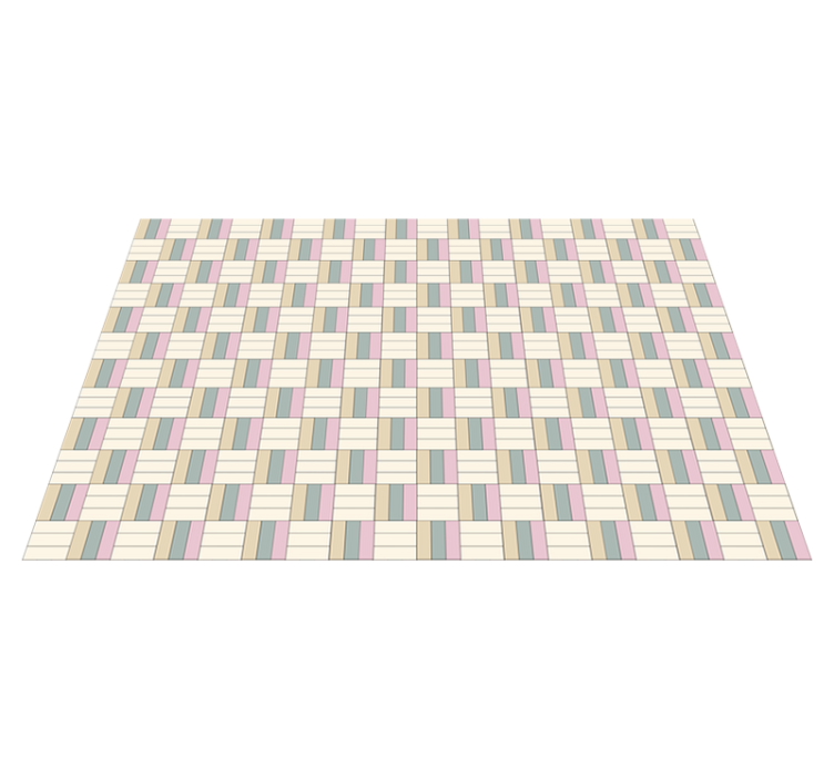 기하학적 효과 비닐 카펫 직조 색상 블록 - TenStickers