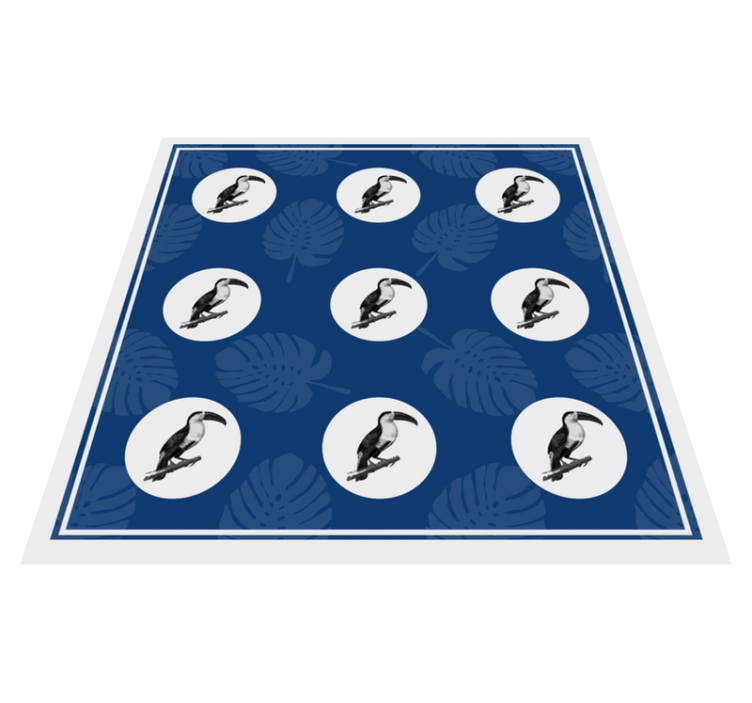 비닐 카펫 동물 열대 큰부리새 패턴 - TenStickers