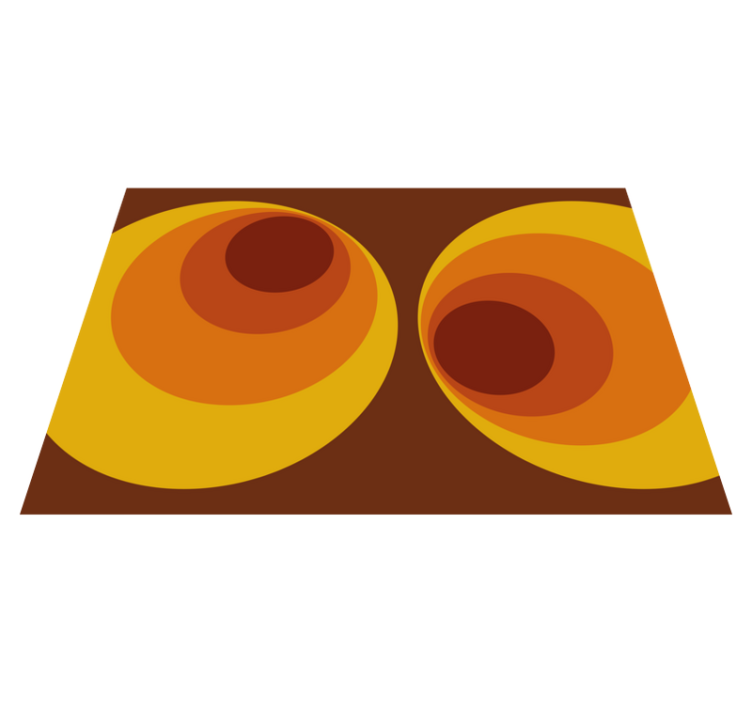 기하학적 효과 비닐 카펫 추상적인 기하학적 소용돌이 - TenStickers