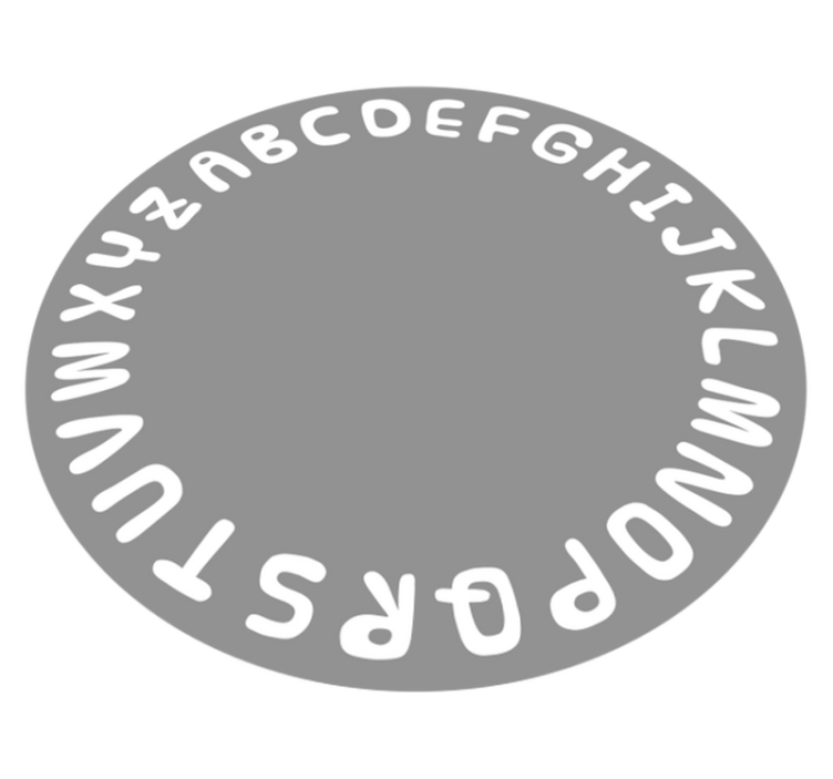 알파벳 비닐 카펫 알파벳 원형 - TenStickers