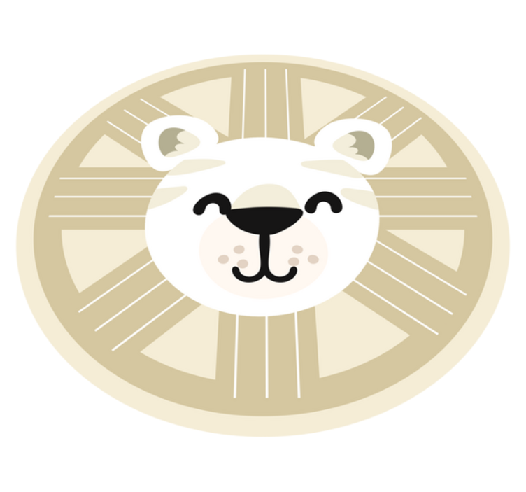 비닐 카펫 보육 웃는 사자 그래픽 - TenStickers