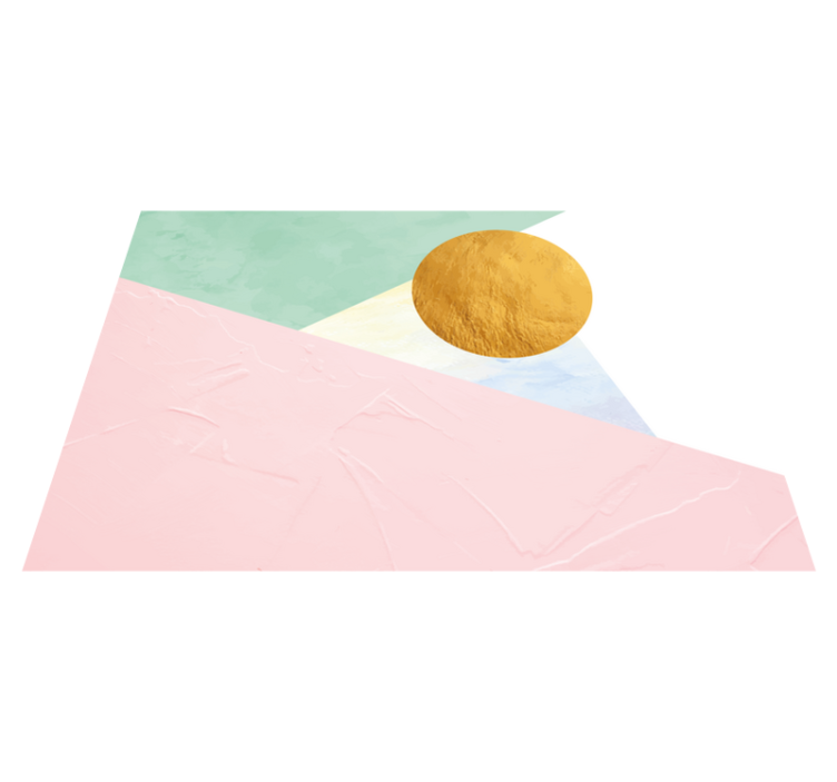 기하학적 효과 비닐 카펫 기하학적 파스텔 모양 - TenStickers