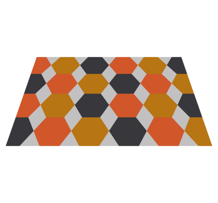 기하학적 효과 비닐 카펫 육각형 패턴 - TenStickers