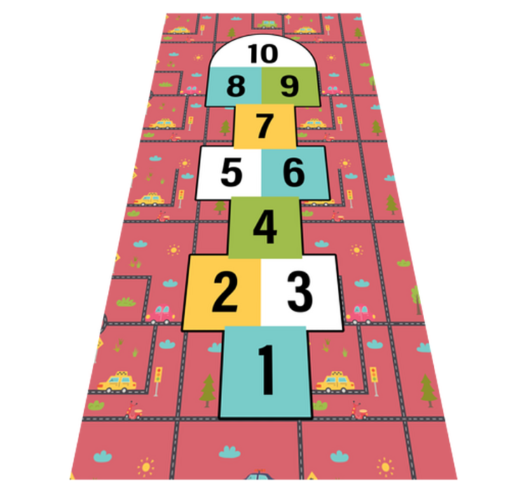 비닐 게임 카펫 돌차기 놀이 시간 - TenStickers