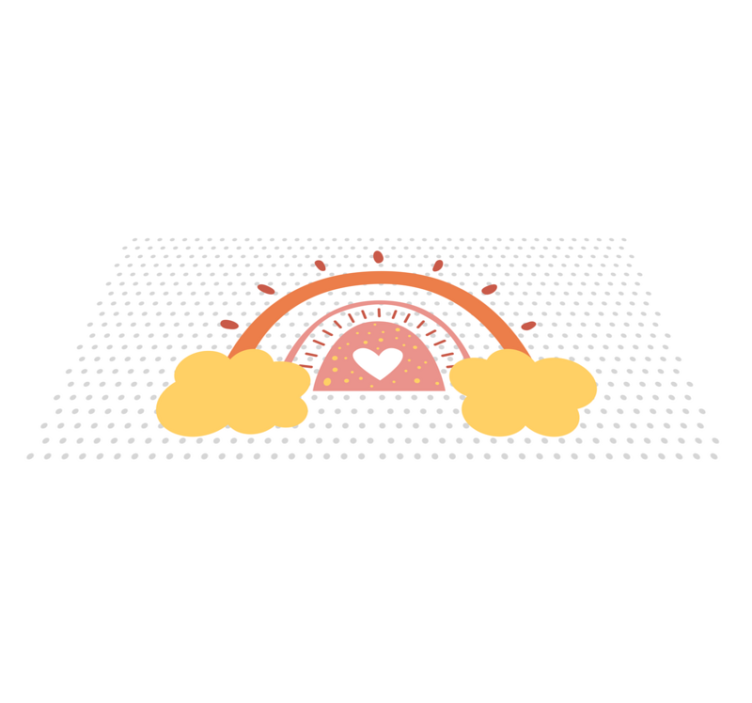 비닐 카펫 보육 무지개 구름 풍경 - TenStickers