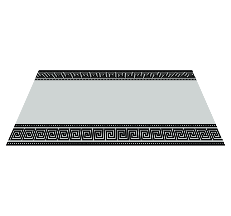 기하학적 효과 비닐 카펫 그리스 격자 테두리 - TenStickers