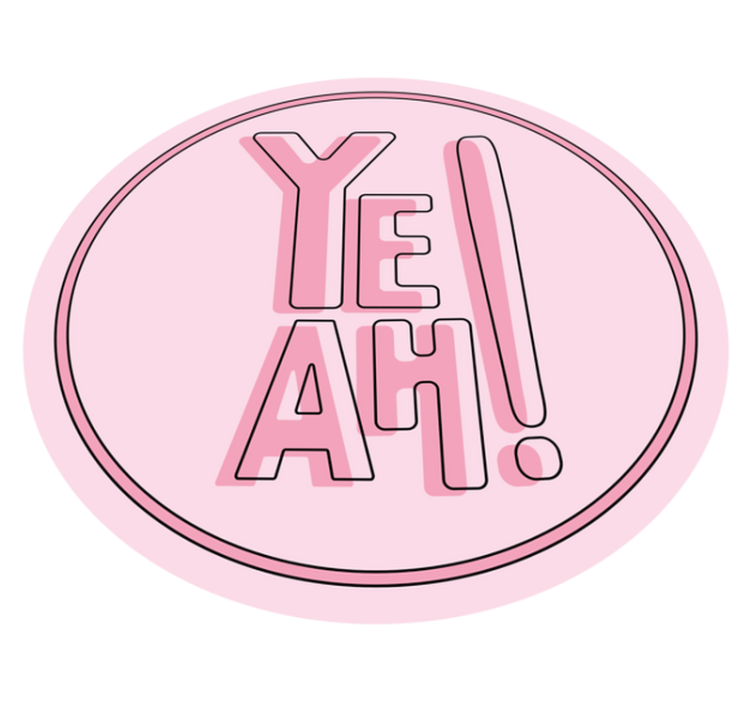 문구와 함께 비닐 양탄자 표현적인 텍스트 모티브 - TenStickers