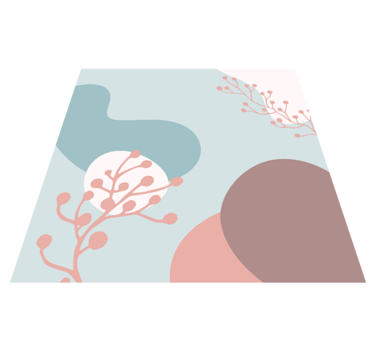 비닐 카펫 꽃과 식물 추상 식물 모양 - TenStickers