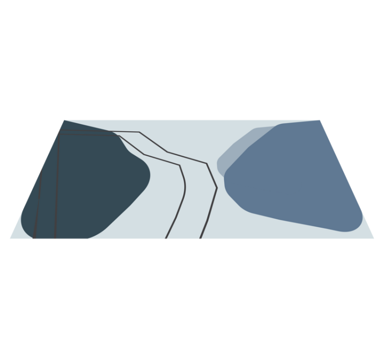 기하학적 효과 비닐 카펫 추상 등고선 - TenStickers