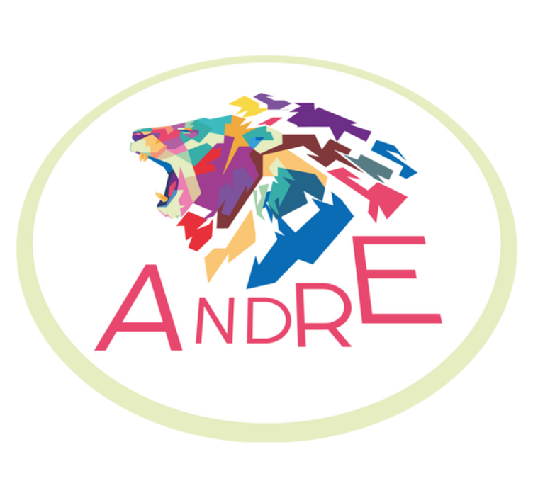 이름이있는 비닐 카펫 다채로운 사자 개인화 - TenStickers