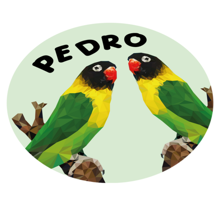 이름이있는 비닐 카펫 맞춤형 사랑새 - TenStickers