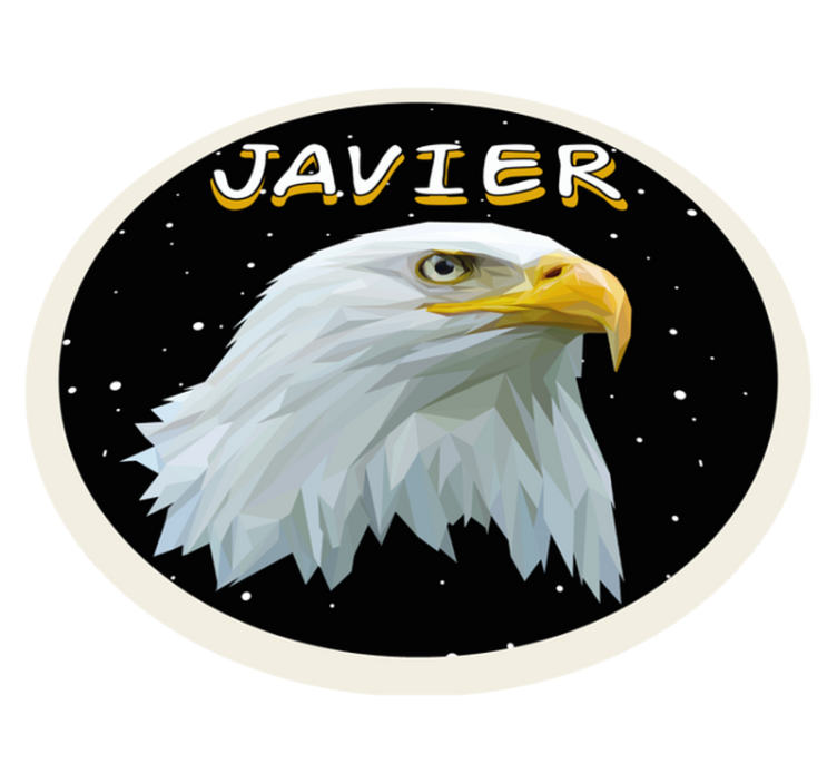 이름이있는 비닐 카펫 맞춤형 독수리 - TenStickers