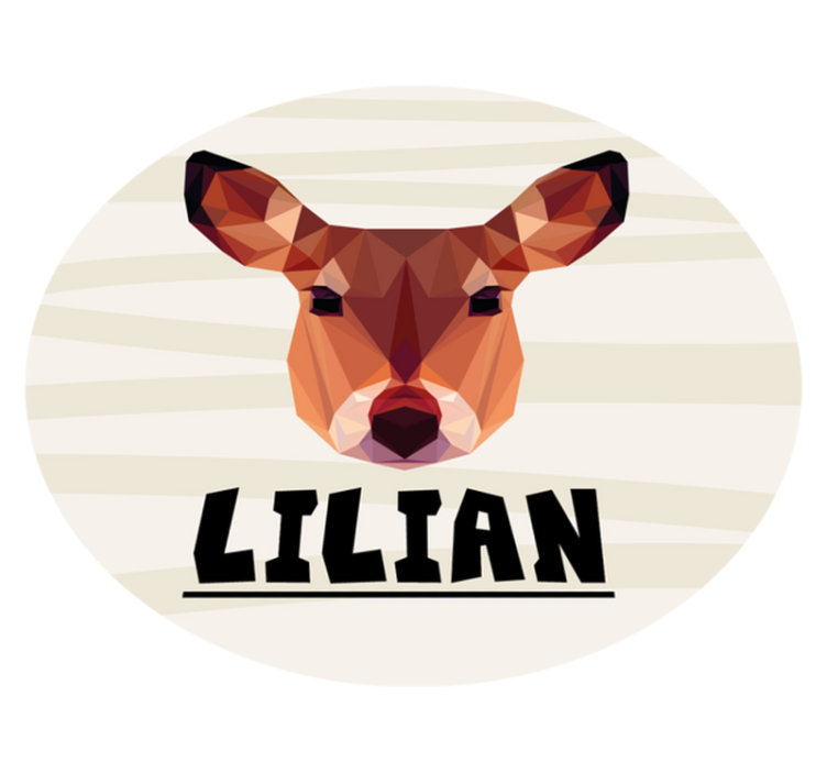 이름이있는 비닐 카펫 맞춤형 사슴 - TenStickers