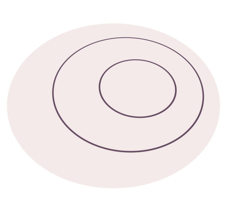 미니멀리스트 효과 비닐 카펫 미니멀한 원형 디자인 - TenStickers