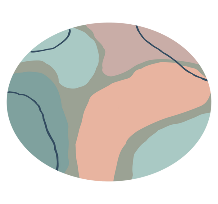 미니멀리스트 효과 비닐 카펫 추상적인 기하학적 모양 - TenStickers