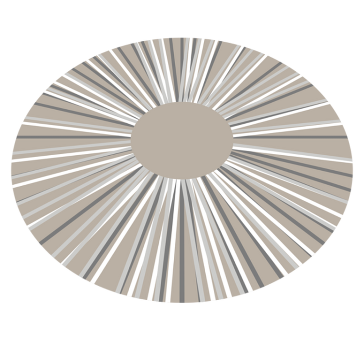 기하학적 효과 비닐 카펫 기하학적 버스트 원형 패턴 - TenStickers