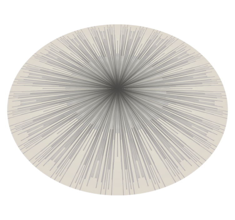 미니멀리스트 효과 비닐 카펫 기하학적 버스트 원형 디자인 - TenStickers