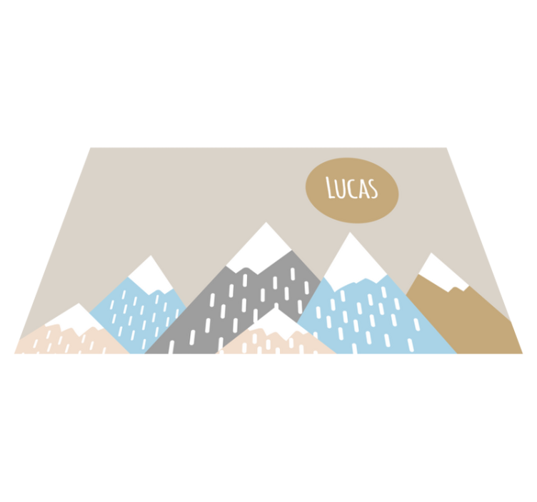 이름이있는 비닐 카펫 맞춤형 산 풍경 - TenStickers