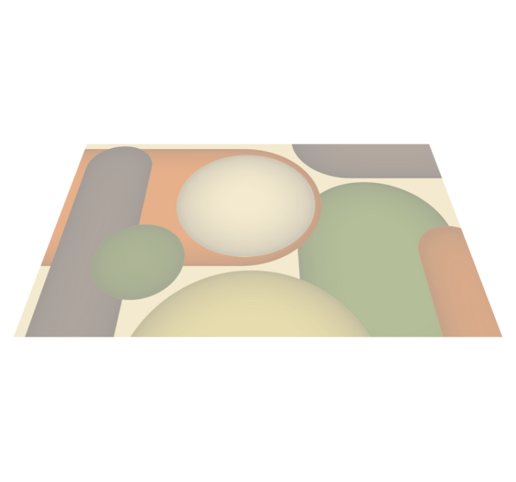 모던 효과 비닐 카펫 현대 원형 패턴 - TenStickers