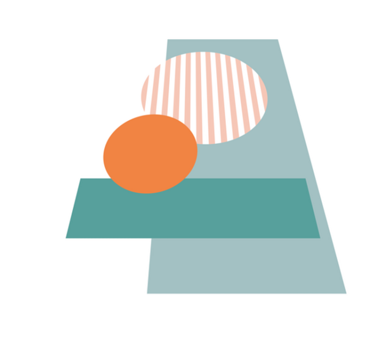 모던 효과 비닐 카펫 화사한 기하학적 원형 - TenStickers