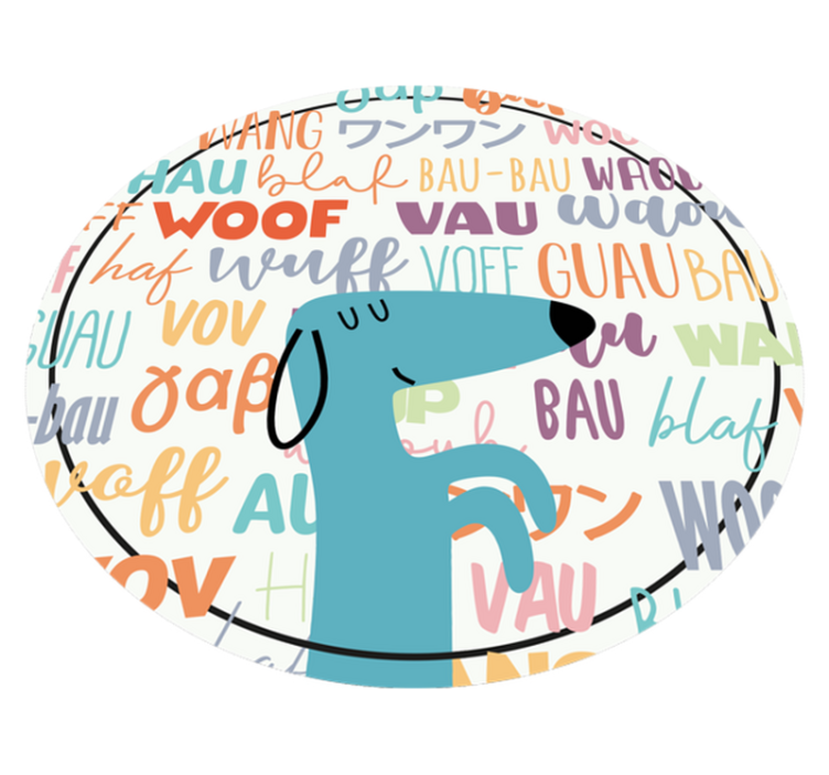 비닐 카펫 동물 개 짖다 - TenStickers