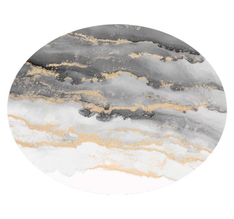 대리석 비닐 러그 회색과 금색 디테일 - TenStickers