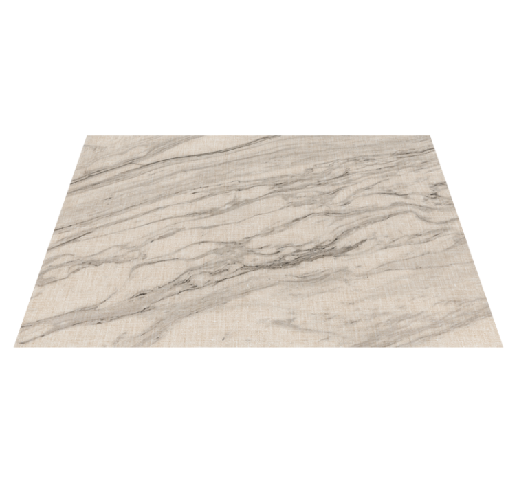 대리석 비닐 러그 아이보리 톤과 블랙 디테일 - TenStickers