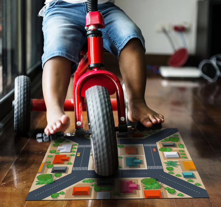 비닐 도로 카펫 도시 거리 풍경 - TenStickers